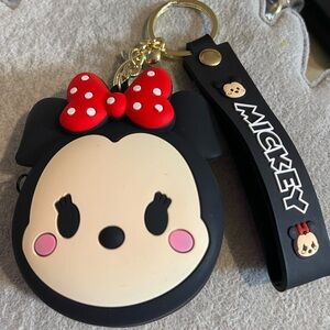 Mouse Black and Red Kids Coin Purse/Keychain